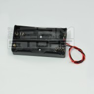 Porta batteria CON FILI per 2 pile 18650